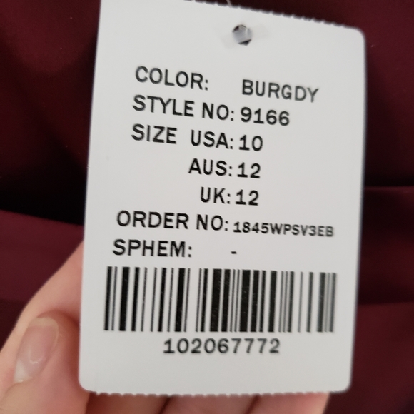 NWT - Burgundy Gown - Picture 6 of 7